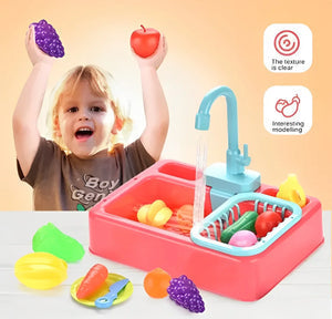 Kitchen Sink Toy Set for Toddlers – Hands-on washing play experience | Screens Free Kids