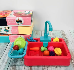 Kitchen Sink Toy Set for Toddlers – Hands-on washing play experience | Screens Free Kids